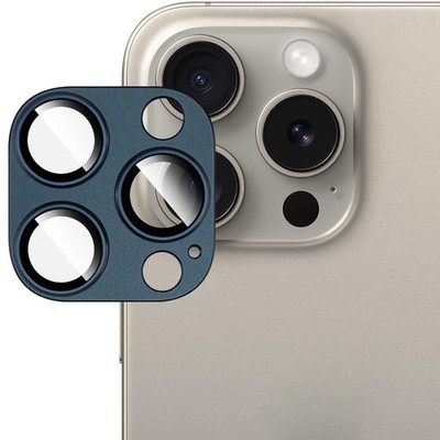 IMAK Schutzfolie Metal Armor Blau für iPhone 15 Pro / Pro Max Kamera