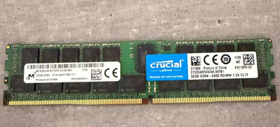 CT32G4RFD424A-2G3D1  CRUCIAL DDR4 32GB 2RX4 PC4-17000 2400MHZ RDIMM CL17