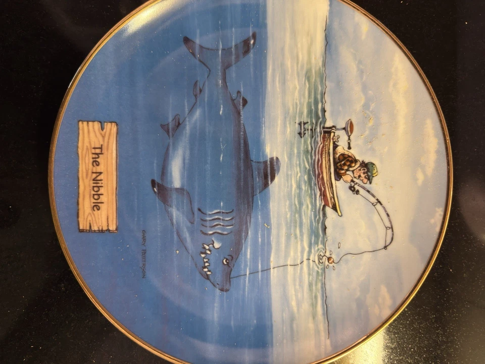 The Art Of Fishing Gary Patterson 12 Plates 21” Danbury Mint Porcelain Cards - Image 2 of 4