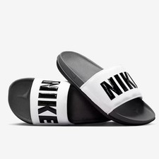 NEW Nike Offcourt Slides Men  s Size 8 White Black Sandals BQ4639-001