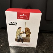 2023 Hallmark Ornament   A CURIOUS ENCOUNTER ON ENDOR  Star Wars RETURN OF JEDI