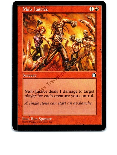 Mob Justice Red Common Stronghold MTG NP Near Mint or Better