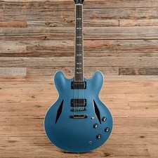 Electric guitar hollow body DG 335 metallic blue bone nut SS frets