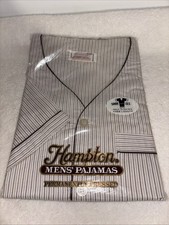Vintage NOS 1950s/1960s Hampton Mens Pajamas Size XL Beige Short Sleeve NWT