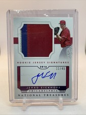 2016 Panini National Treasures Purple 11/49 Jerad Eickhoff #RJSV-JE Auto RC