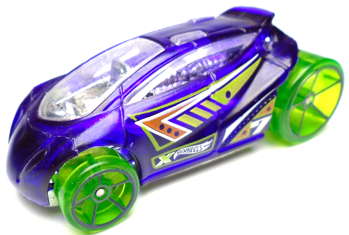 2017 HOT WHEELS X-RAYCERS VANDETTA #7 PURPLE 1:64 DIECAST 2 1/2" CAR W GREEN RED