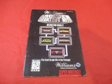Williams Arcade's Greatest Hits Super Nintendo SNES Instruction Manual Booklet