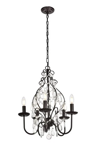 Living District Blaise 5-Light Transitional Metal Pendant in Oil Rubbed Bronze - Picture 3 of 6