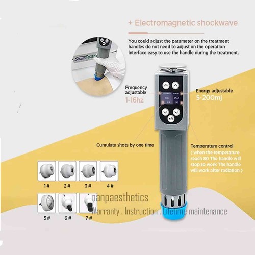 2in1 ESWT Near Focus Radial Pneumatic Electromagnetic Shock Wave Therapy Machine - Picture 10 of 21