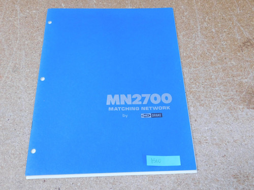 Drake MN2700 Ham Radio Matching Network Instruction Manual (original)