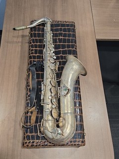 1924 C.G. Conn Tenor Saxophone Silver Finish w/ Vintage Goldbeck Mouthpiece