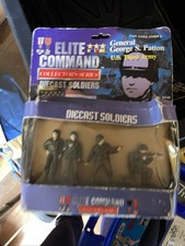ELITE COMMAND DIECAST U. S. THIRD ARMY GEORGE S PATTON 4 Soldier TOY RARE SET