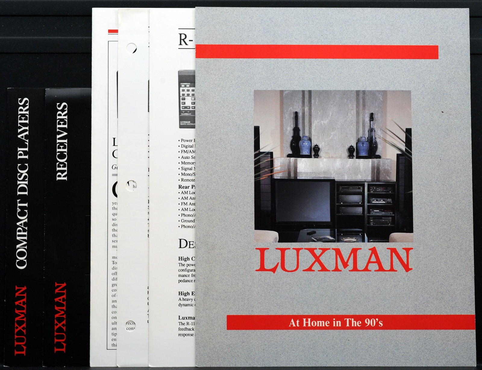 Luxman - Lot of 7 Home Audio Sales Brochures - 1988/89/90