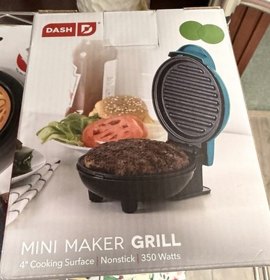 Brand New! DASH Mini Maker Hamburger Grill with 4'' Cooking Surface/350 Watts S10