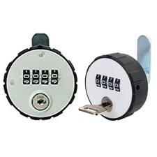 4 Digital Round Padlock with for Key Reset Security Combination Cabinet Cam Lock