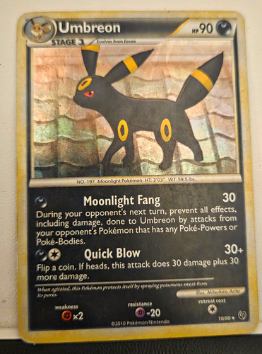 Umbreon 10/90 Cracked Ice Holo Pokemon Undaunted Rare 