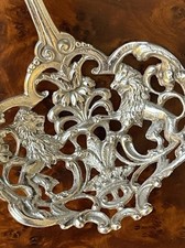 RARE Roger Williams Lion Sterling Silver Bon Bon Spoon American c1900 5 Mono N