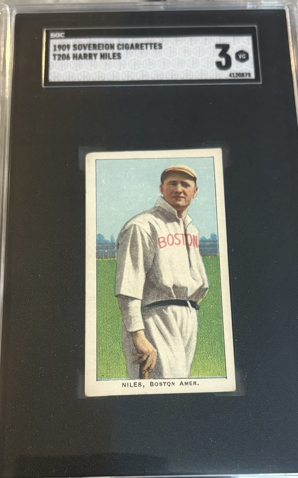 1909-11 T206 Sovereign 150 - Harry Niles - Boston - SGC 3