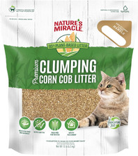Nature S Miracle Premium Clumping Corn Cob Litter, 10 Pounds, Made with Real ...