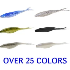 Zoom Super Fluke Jr Model 056 Soft Bait Plastic Lure 4" 10 Pack