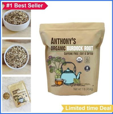 Organic Burdock Root 1 lb Cut and Sifted Loose Leaf Gluten Free Caffeine Free