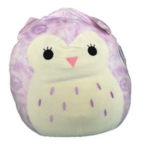 NWT Kellytoy Squishmallows 16 Holly The Tie-dye Purple Owl Soft Plush 2021