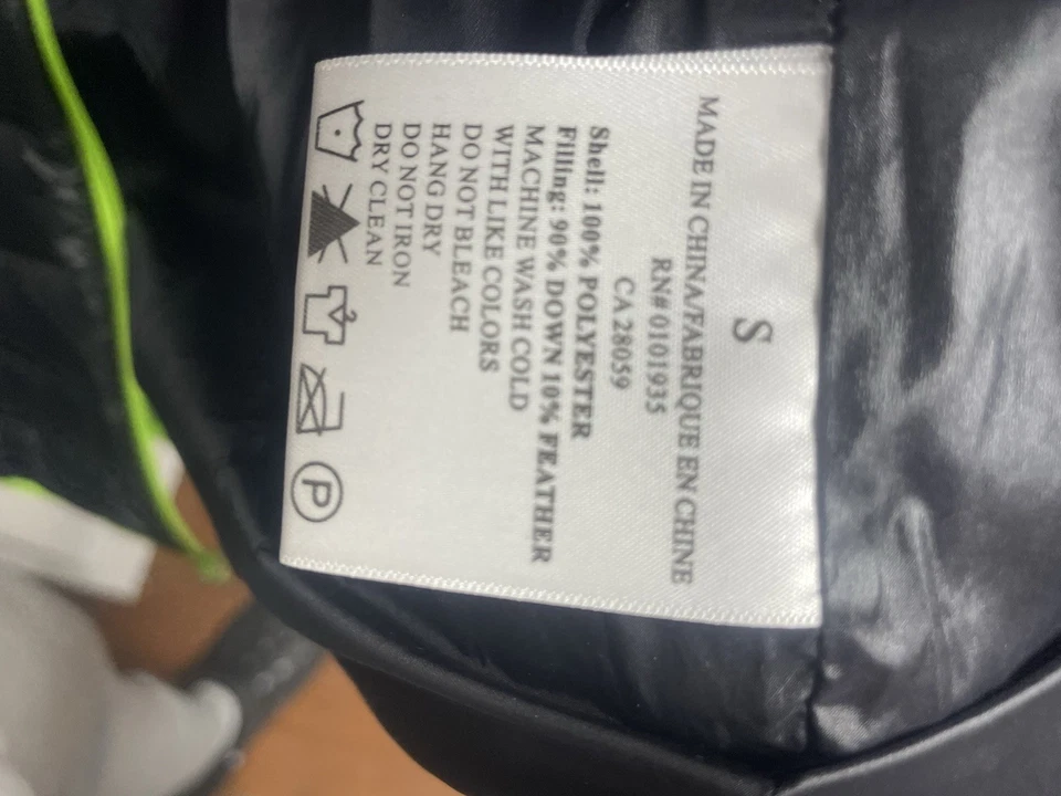 Jaqueta Cannondale Puffer Goose Down Equipamento para Clima Frio Azul Marinho/Branco/Cal Tamanho P - Imagem 4 de 4