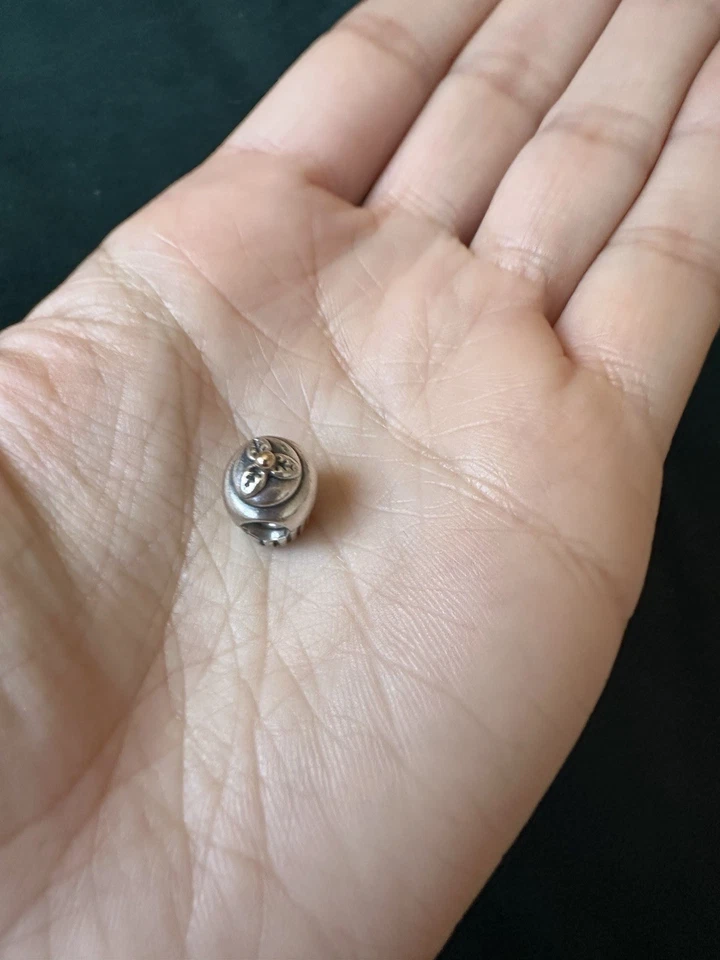 Genuino Pandora Pulsera Dije - Plata y Oro 14k Cupcake Charm S925 ALE Foto 2 de 3