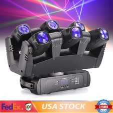 6 Head LED RGB Moving Head Stage Lighting Beam Laser Bar Disco Party DJ Light