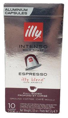 Illy Espresso Single-Serve Coffee Capsules & Pods 10 Count, Intenso Bold Roast