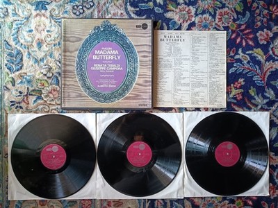 Puccini MADAMA BUTTERFLY Tebaldi Campora BOX 3 LP Decca Eclipse ECSI 201/03