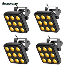 4PCS 9LEDs Par Lights RGBW Stage Lighting Effect Projector DMX512 RemoteControl