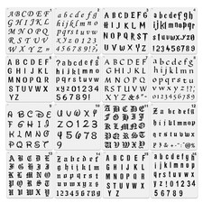 3/4 Letter Stencils for Painting on Scrapbook Journal Wood Small Number Templ...