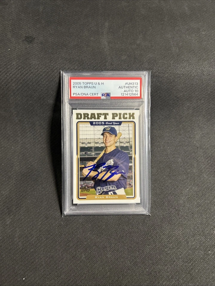 Ryan Braun Signed 2005 Topps Updates & Highlights #UH313 PSA/DNA Auto 10 - Image 2 of 4