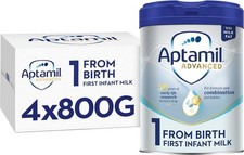 4 x 800g Aptamil Advanced 3 Toddler Milk Powder Suitable For Ages 1-3 Formula