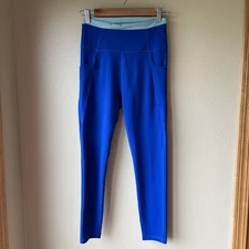 Wilo The Label Leggings Anthropologie Women’s L Athletic Gym Blue/Light Blue