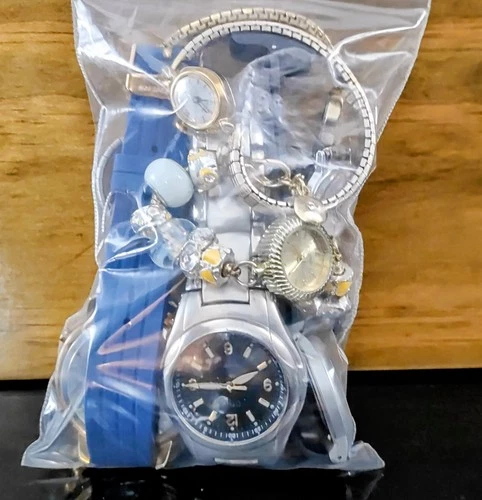 Bag Of Assorted Vintage Watches Mostly Quartz Working Condition. Lot Of 9