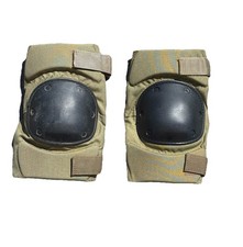 G.P.E Tactical Knee Pads -Coyote Brown W/ Black Caps -Made In USA- Medium