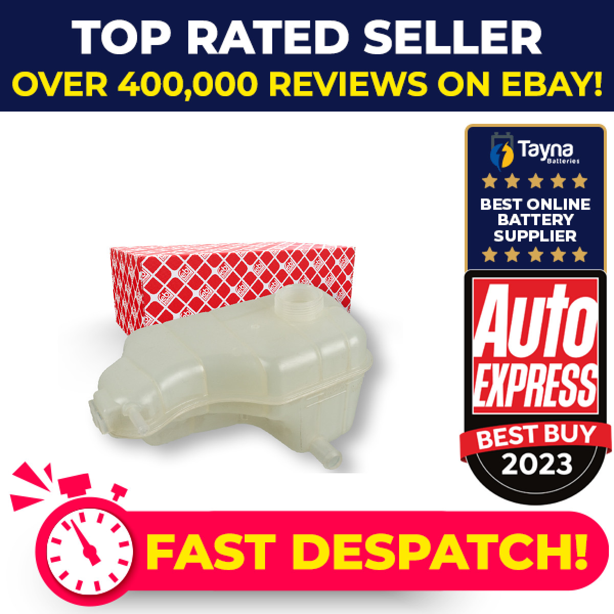 Coolant Expansion Tank fits FORD FIESTA Mk4 1.3 95 to 02 1003916 1018018 1105652