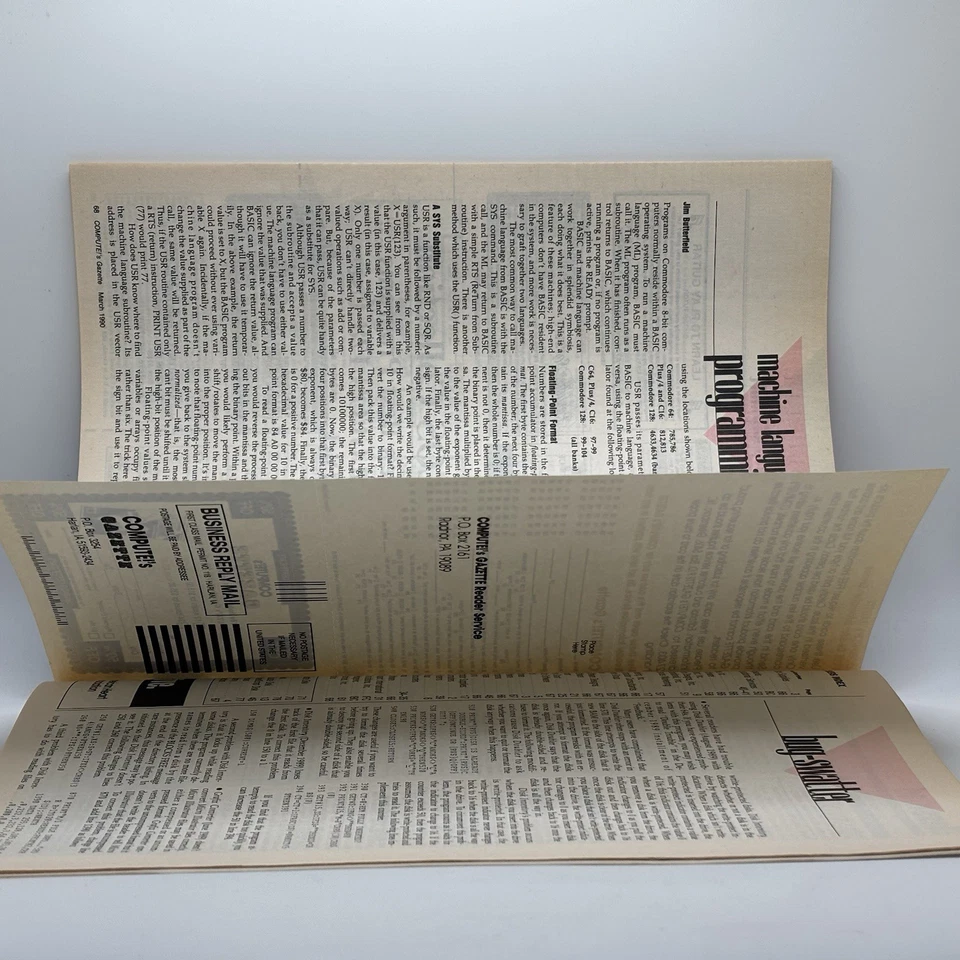 Compute!'s Gazette для журнала Commodore 64/128 март 1990 с регистрационной карточкой - Изображение 3 из 4