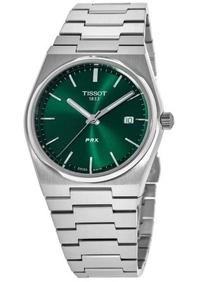 New Tissot PRX Green Dial Quartz 40mm Mens Watch T1374101109100