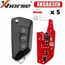 5x Xhorse XKGA83EN 2nd Generation Universal Wired Remote Key 3 Button GAO8 Style