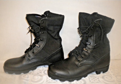 BLACK MAELSTROM BOOTS SZ 8.5 R MIL. SPEC. SPIKE PROTECTION VULCANIZED SOLE BIN04