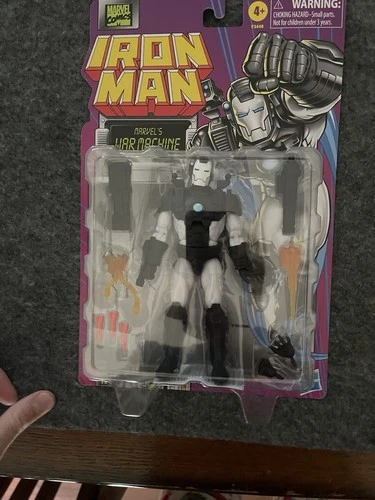 Figura de acción retro Iron Man War Machine de Marvel Legends Hasbro