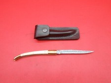 Custom Made Damascus Blade Forge De Laguiole Knife Bone Handles With Sheath S510