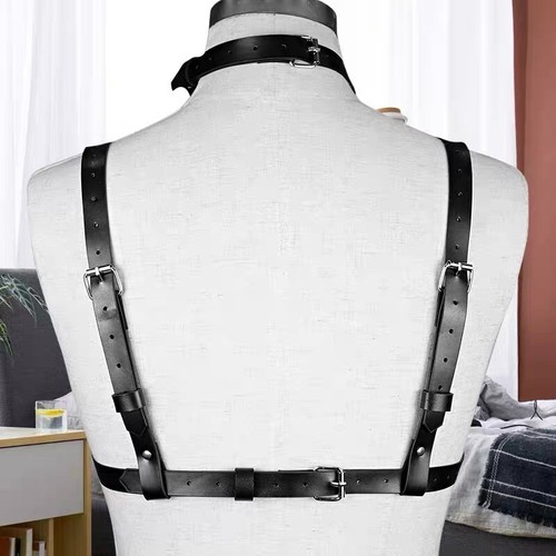 Mujeres Sexy Cuero PU Corsé Cuerpo Arnés Correa Sujeción Sujetador Cinturón SM Tirantes - Imagen 8 de 8