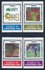 1994 SAMOA CHRISTMAS SET OF 4 FINE MINT MNH