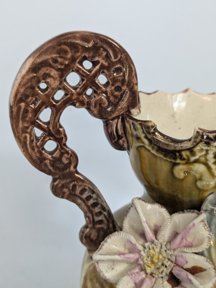 Mid Century English Floral Pattern Pedestal Ceramic Vase 30cm eBay