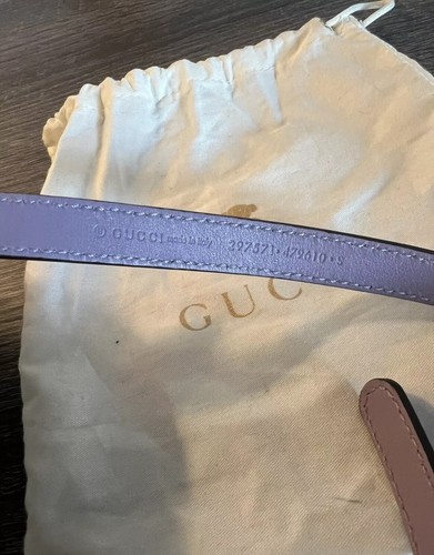 Gucci GG Girls patent leather Purple buckle belt Kids Authentic Gucci. - Picture 4 of 9