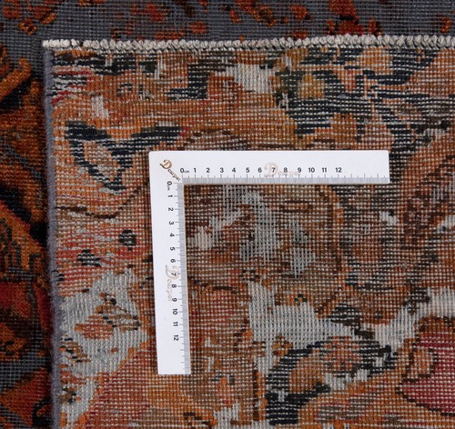 Vintage relief hand knotted Persian carpet 268 x 126 cm-oriental, rug, carpet... - Picture 12 of 12